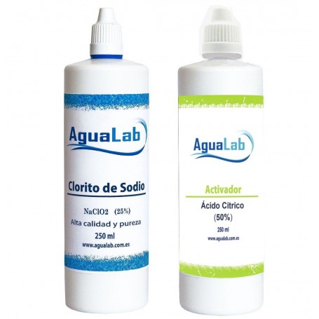 Kit Acide Citrique 50% et Chlorite de Sodium 25% (250 ml)