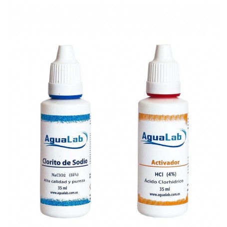 Kit Chlorite de Sodium 25% (60 ML) + Activateur - Acide Chlorhydrique 4%